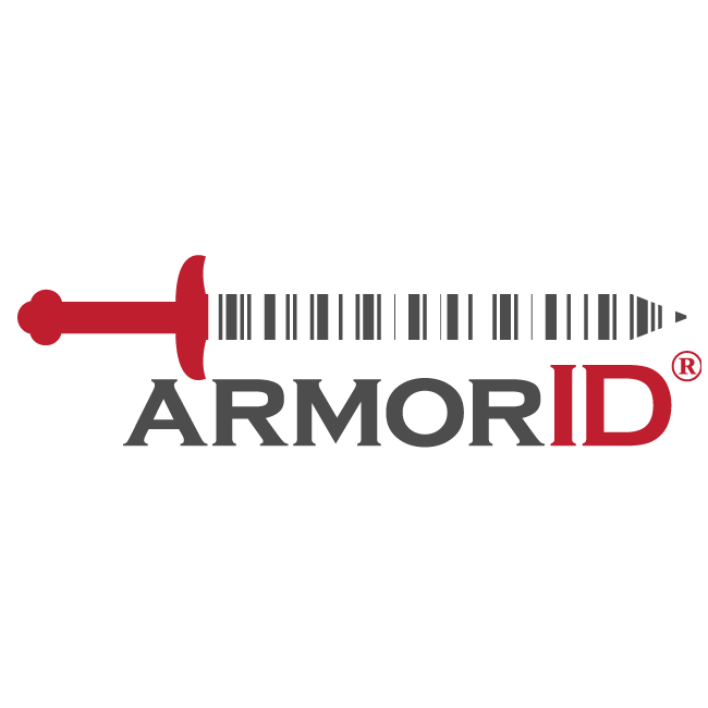 ArmorID Tags: 2.50" x 1.75" Black Anodized Aluminum with Foam Adhesive (Box of 50)